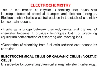 Electrochemistry: The Interplay of Chemical Changes and Electrical Energies