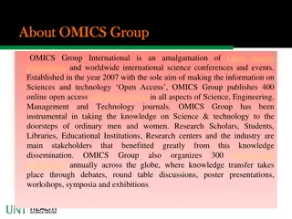 OMICS Group: Empowering Science and Technology Worldwide