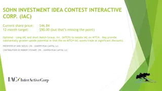 SOHN Investment Idea Contest: Interactive Corp. (IAC) Analysis & Recommendation