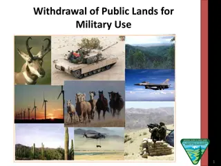 Withdrawal of Public Lands for Military Use: Overview and Legal Framework