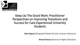 Enhancing Support for Care Experienced University Students