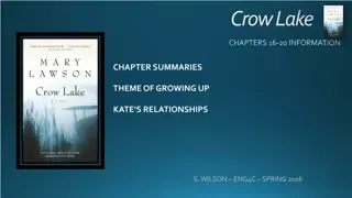 Theme of Growing Up in Crow Lake Chapters 16-20