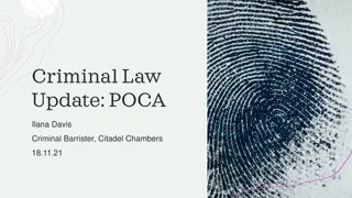 Overview of POCA Applications and Restraint Orders in Criminal Law