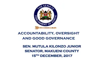 Importance of Oversight and Governance in Senate Responsibilities