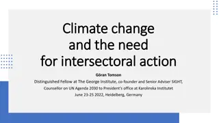 Addressing Climate Change Through Intersectoral Action: Insights and Recommendations