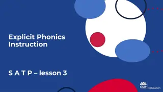 Explicit Phonics Instruction S.A.T.P Lesson 3