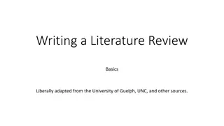 Mastering the Art of Writing an Effective Literature Review