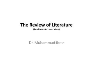 Understanding Types and Purpose of Literature Reviews in Research