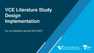 VCE Literature Study Design 2023-2027: Overview and Updates