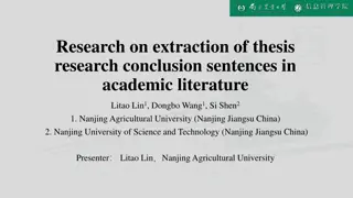 Automatic Extraction Model of Thesis Research Conclusion Sentences