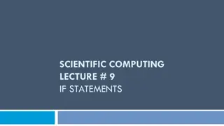 Relational and Logical Operators in Scientific Computing