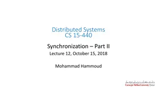 Distributed System Synchronization and Logical Clocks