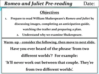 Interactive Preparatory Activities for Romeo and Juliet Study