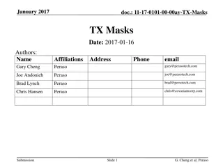 Proposal for Revised 802.11ay TX Masks in January 2017