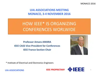 IEEE's Worldwide Conference Organizing Activities Presented at Monaco 2016 Meeting