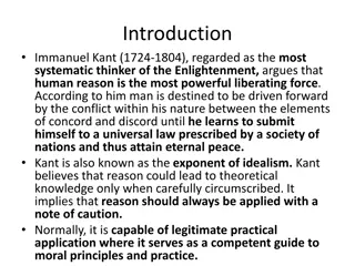 Kant's Moral Philosophy: Reason, Freedom, and the State