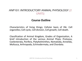 Introduction to Animal Physiology and Cellular Biology Overview