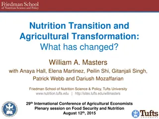 Changes in Nutrition and Agricultural Landscape