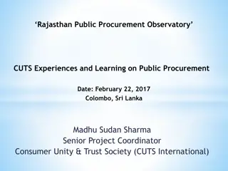 Enhancing Public Procurement Transparency in Rajasthan: CUTS Experiences and Learnings