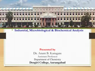 Industrial, Microbiological & Biochemical Analysis - Course Overview by Dr. Anant B. Kanagare