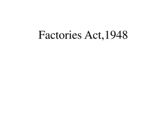 Evolution of Factory Legislation in India: Factories Act, 1948 Overview