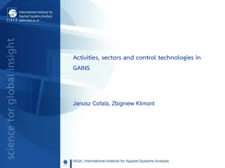 Activities, Sectors, and Control Technologies in GAINS Research