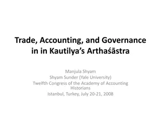 Trade, Accounting, and Governance in Kautilya's Arthashastra