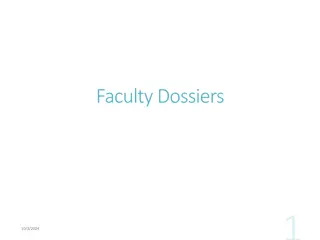 Faculty Dossiers and Appointments Procedures