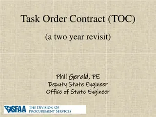 Guidelines for Task Order Contract (TOC) Award Process