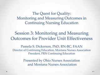 Monitoring and Measuring Outcomes in Continuing Nursing Education Session