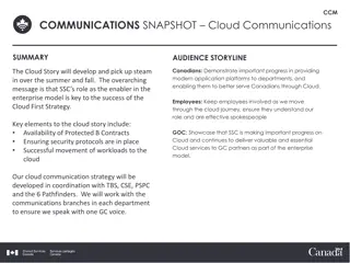 Progress in Cloud Communications Strategy for Canadians and Employees