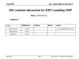 IEEE 802.11-20/1317r1 EHT-SIG Proposal Discussion