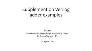 Verilog Adder Examples & Typical IC Design Flow