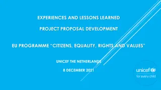 Experiences & Lessons Learned in EU Programme Development for Citizen Equality and Rights