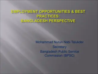 Overview of Labor Force and Unemployment in Bangladesh