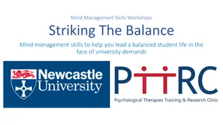 Mind Management Skills Workshop for Undergraduate Students