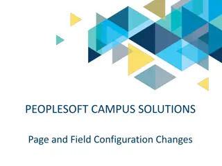 PeopleSoft Campus Solutions Configuration Changes