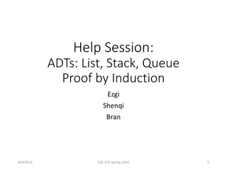 ADTs: Lists, Stacks, and Queues - Implementation and Operations