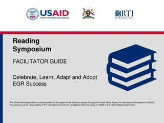 Reading Symposium Facilitator Guide for Successful EGR Implementation