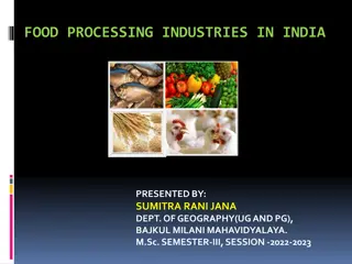 Food Processing Industries in India: Overview and Opportunities