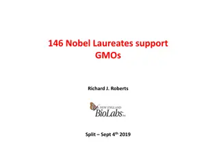 Nobel Laureates' Support for GMOs and Food as Medicine