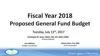 Fiscal Year 2018 Proposed Budget Overview