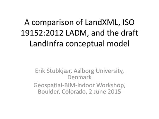 Comparison of LandXML, ISO 19152:2012 LADM, and LandInfra Conceptual Model