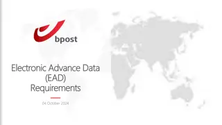 Electronic Advance Data (EAD) Requirements for International Shipments