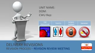 Internal Review and Revision Objectives Meeting Agenda