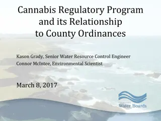 Cannabis Regulatory Program and County Ordinances Overview