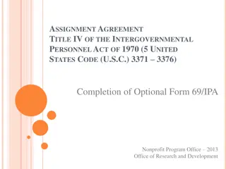 Intergovernmental Personnel Act Assignment Agreement Completion