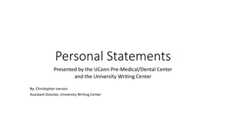 Crafting Effective Personal Statements for Medical School Applications