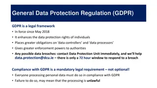 General Data Protection Regulation (GDPR)