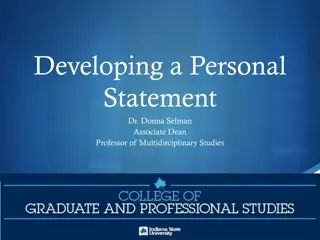 Crafting a Compelling Personal Statement for Graduate Programs